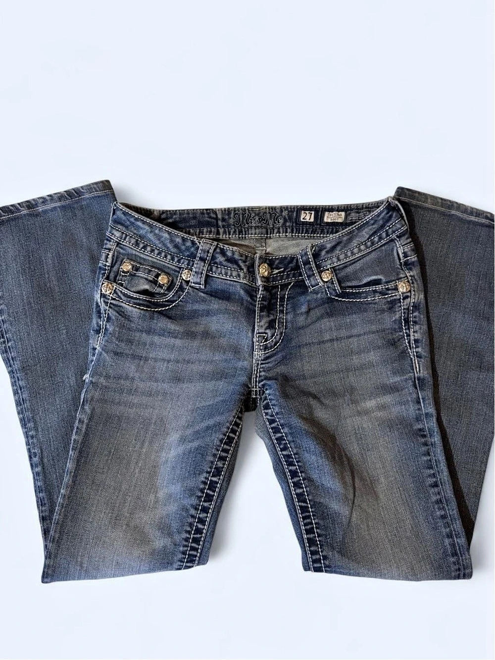 Miss Me Studded Bootcut Jeans Waist 27 Blue